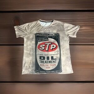 STP Oil, Treatment,  T-shirt NHRA Hot Rod Drag Racing Tee Pin Up Sz-(L)